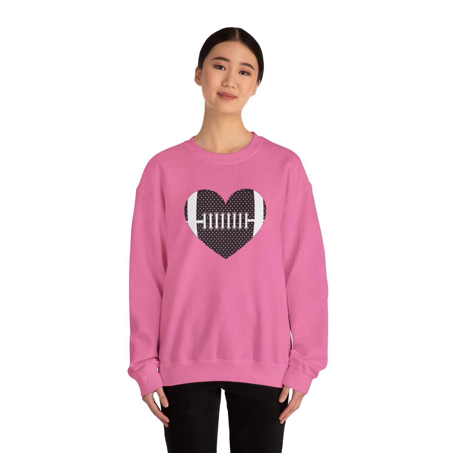 Football Heart Unisex Heavy Blend™ Crewneck Sweatshirt