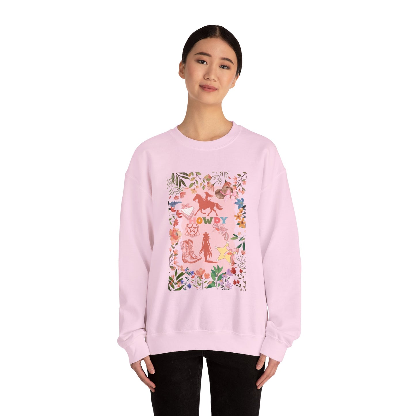 Howdy Floral Unisex Heavy Blend™ Crewneck Sweatshirt