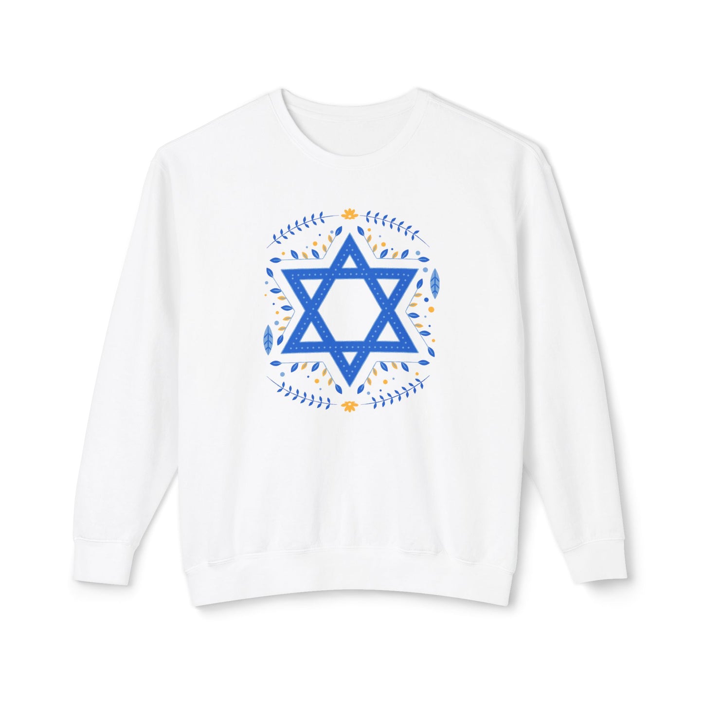 Hanukkah Star Unisex Lightweight Crewneck Sweatshirt