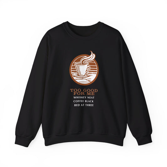 Whiskey Neat Coffee Black Unisex Heavy Blend™ Crewneck Sweatshirt