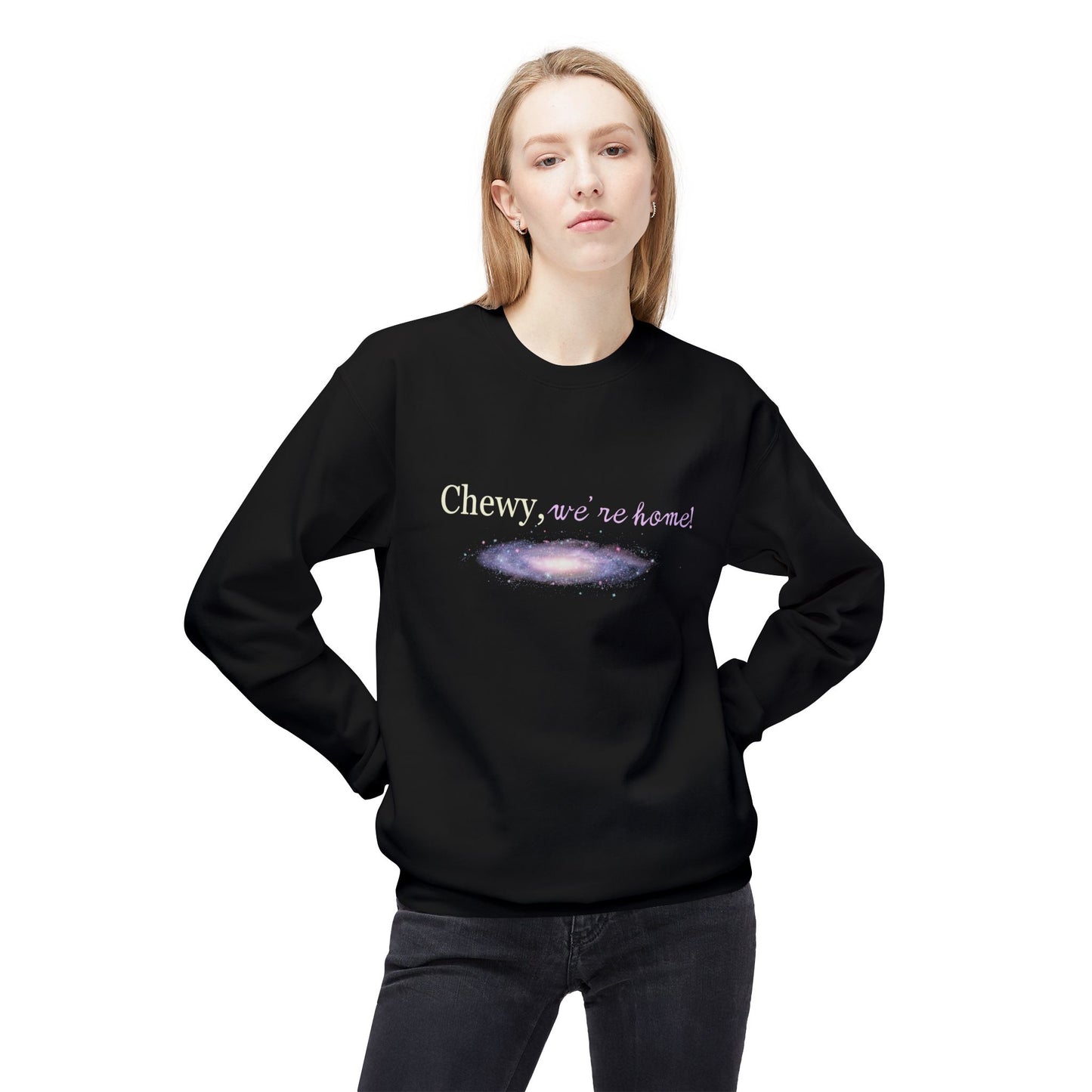 Chewy We’re Home Unisex Midweight Softstyle Fleece Crewneck Sweatshirt