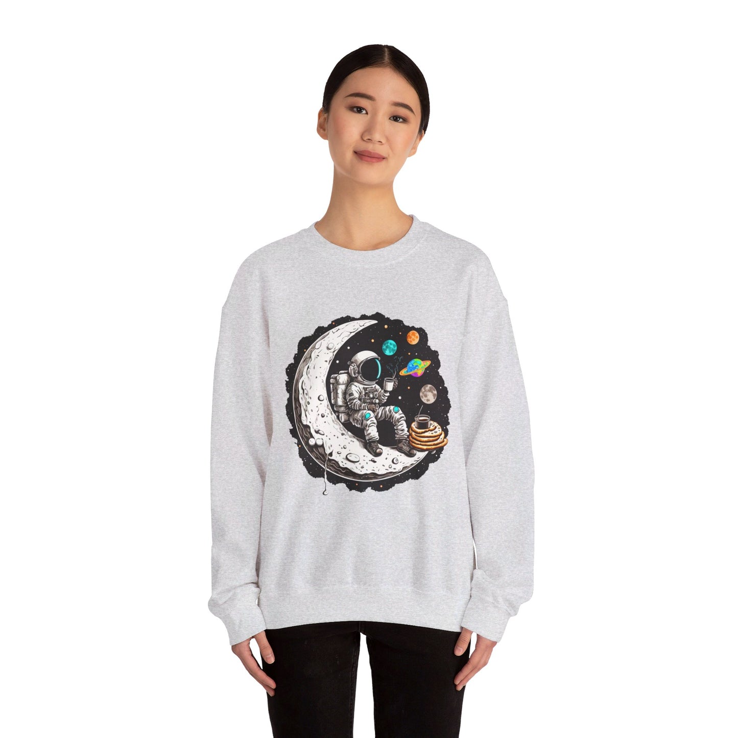 Waffles in Space Unisex Heavy Blend™ Crewneck Sweatshirt