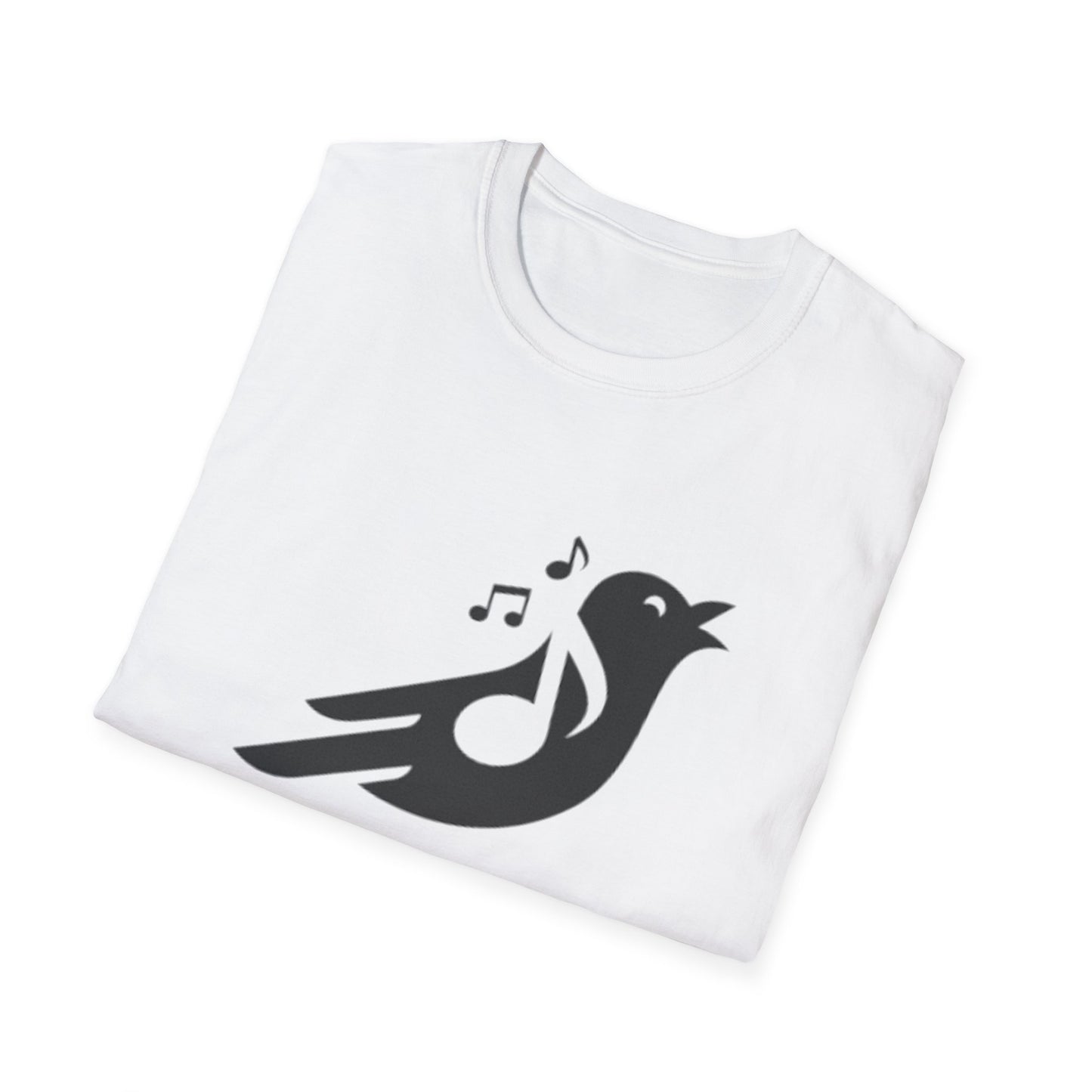 Black Bird Singing Unisex Softstyle T-Shirt