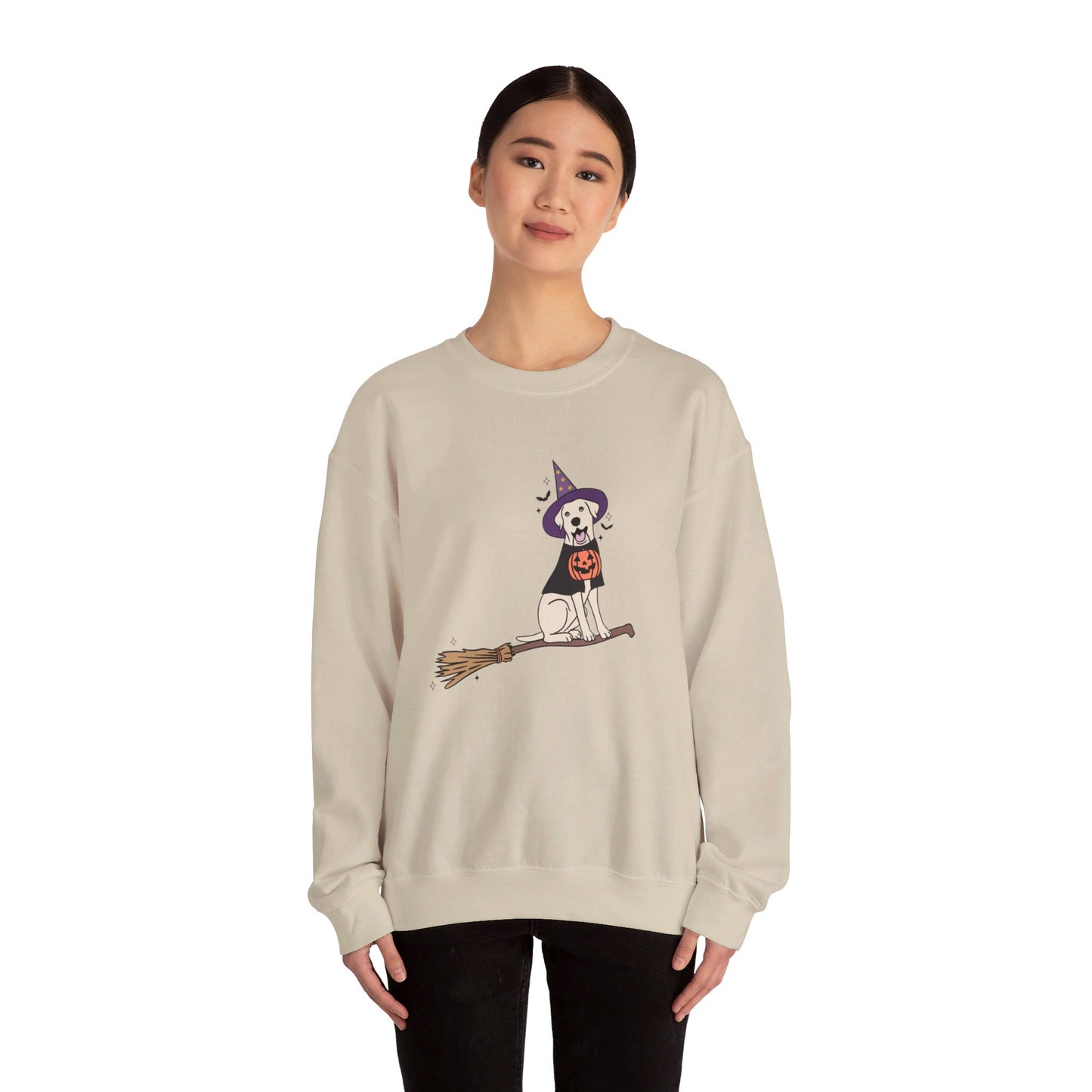 Retriever Witch Unisex Heavy Blend™ Crewneck Sweatshirt