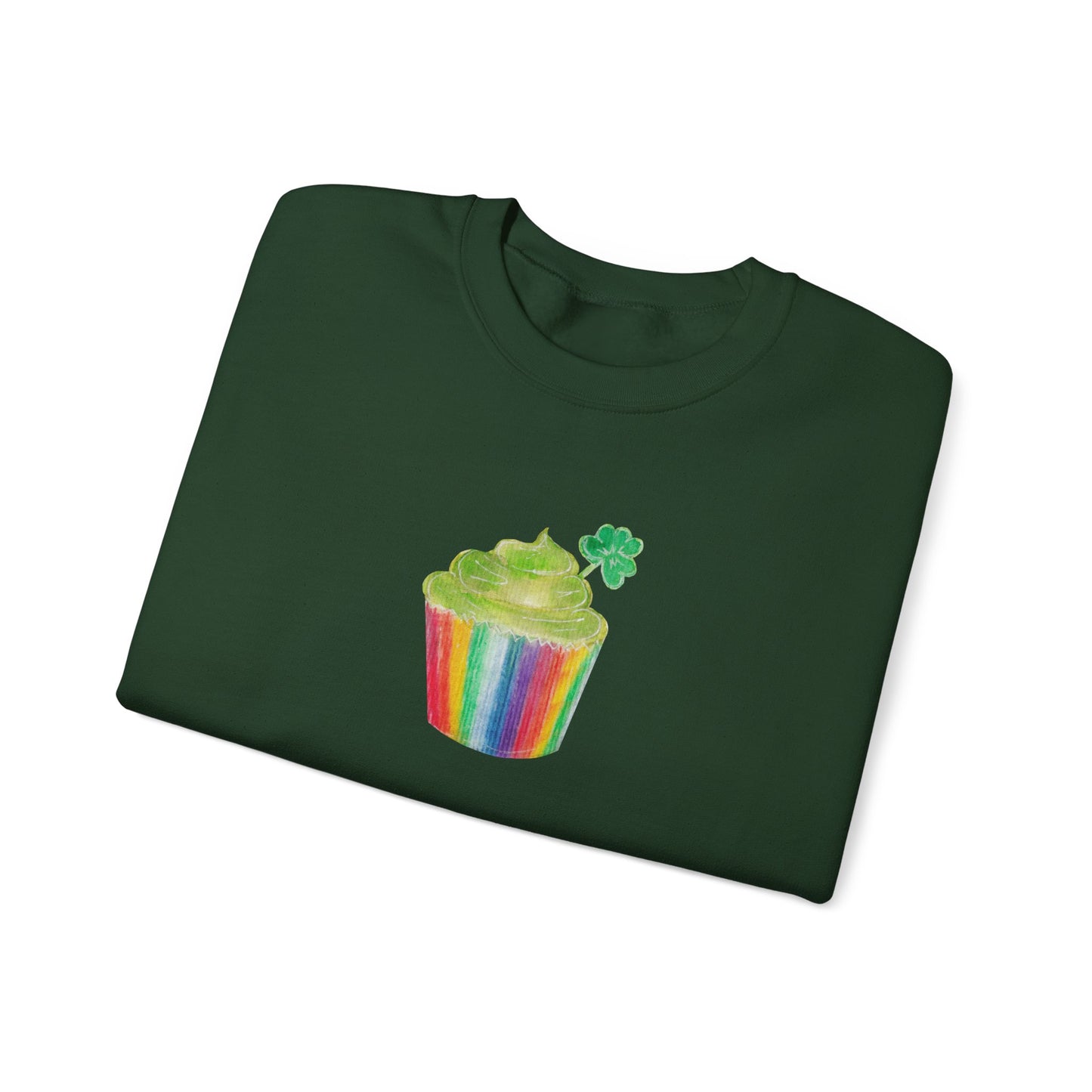 Rainbow Cupcake St Patrick’s Unisex Heavy Blend™ Crewneck Sweatshirt