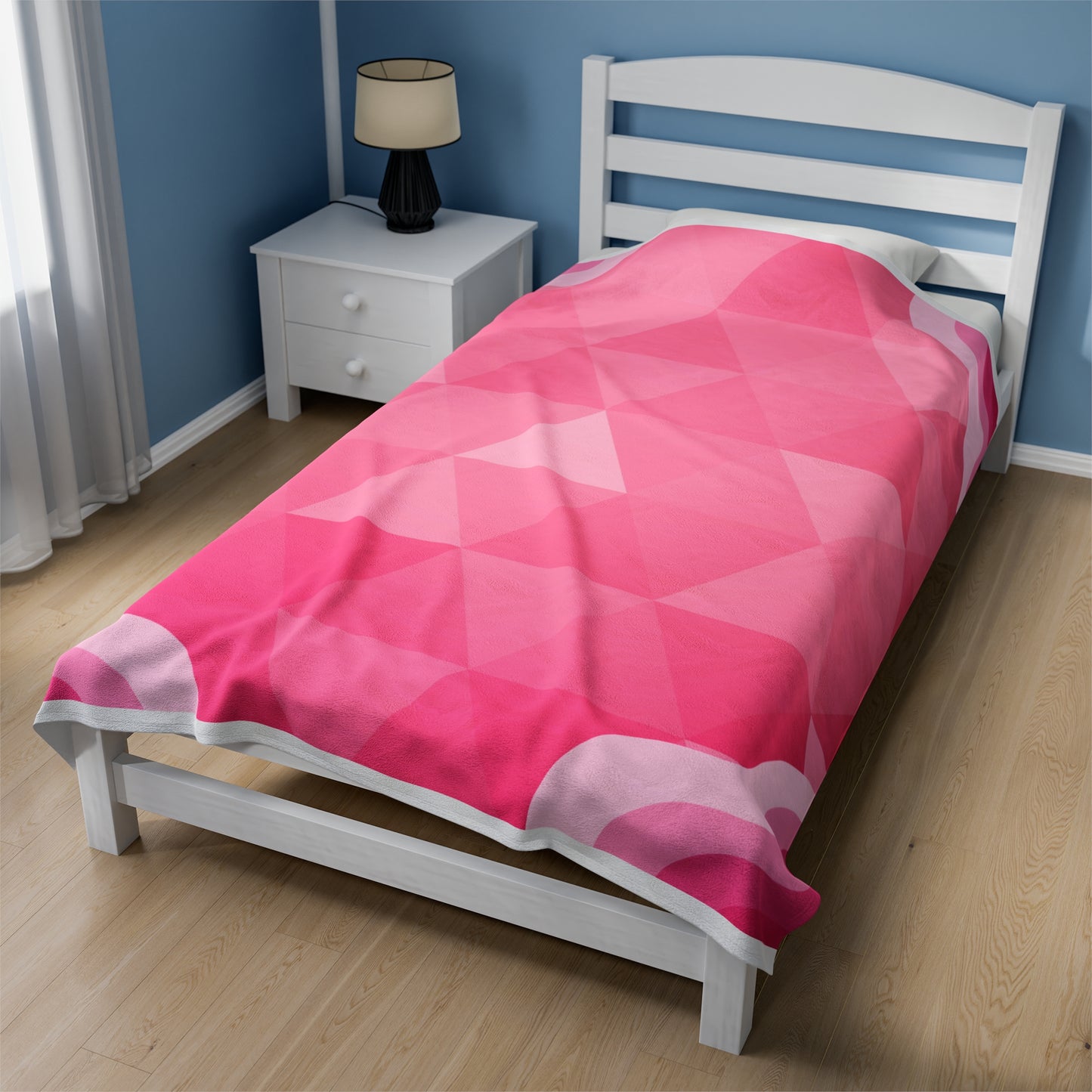 Pink Diamond Velveteen Plush Blanket