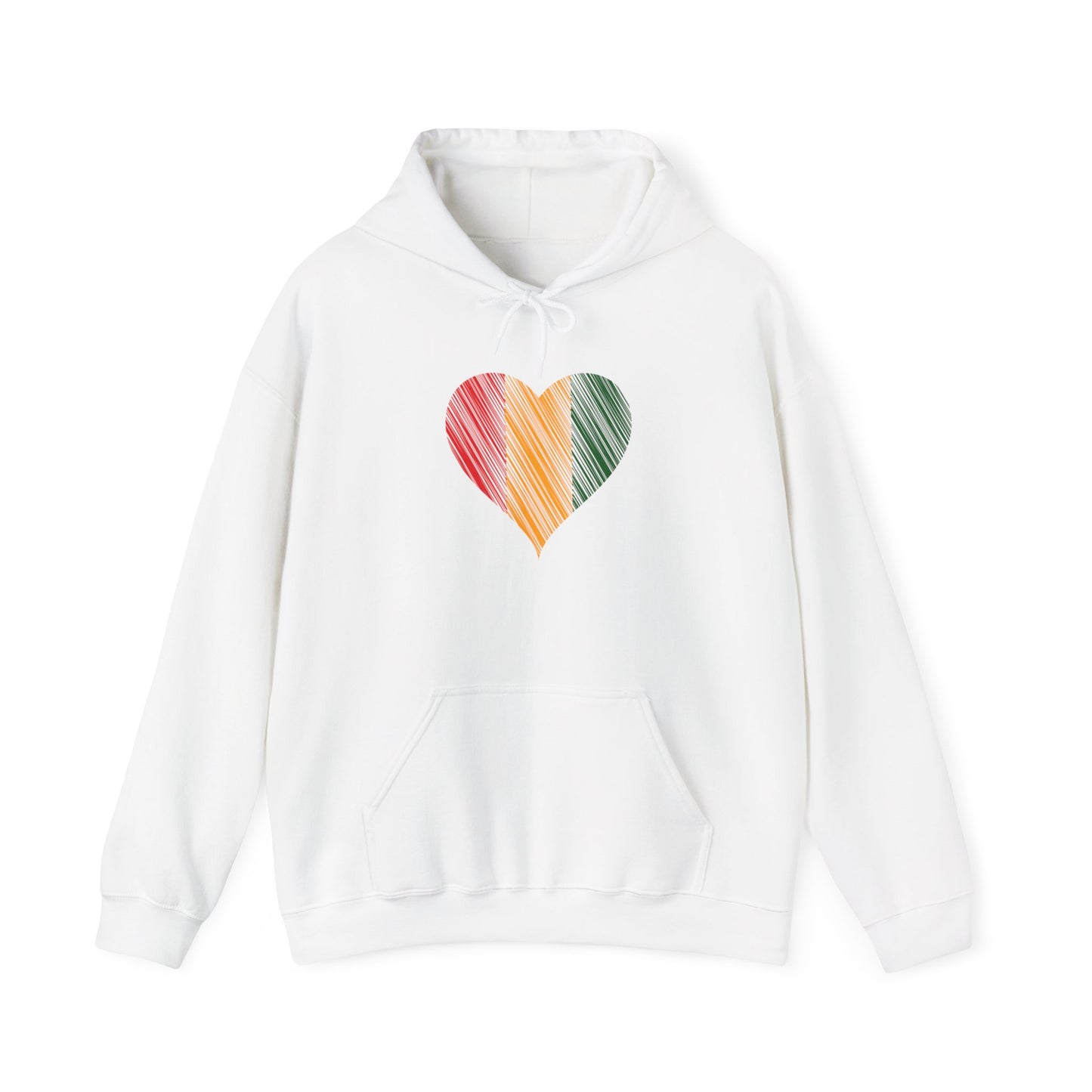 Rasta Heart Unisex Heavy Blend™ Hooded Sweatshirt