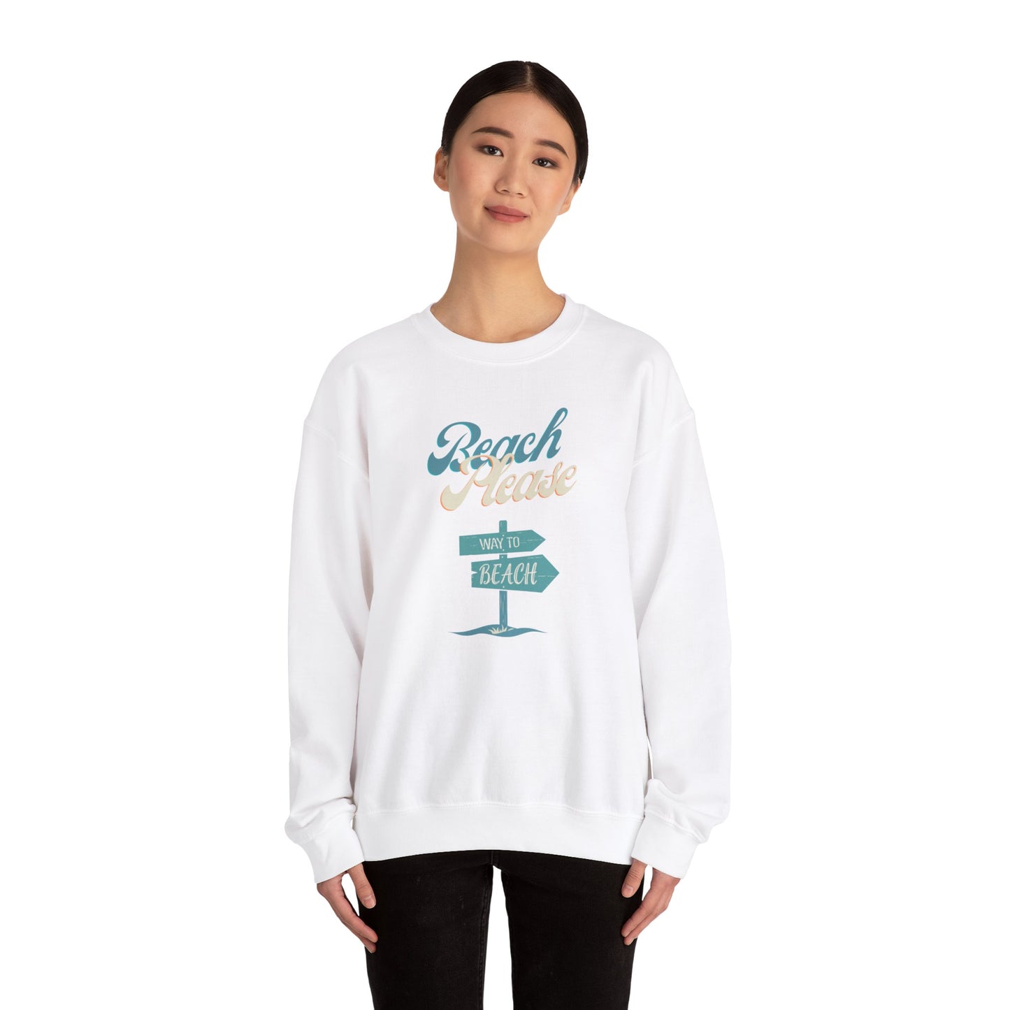 Beach Please Unisex Heavy Blend™ Crewneck Sweatshirt