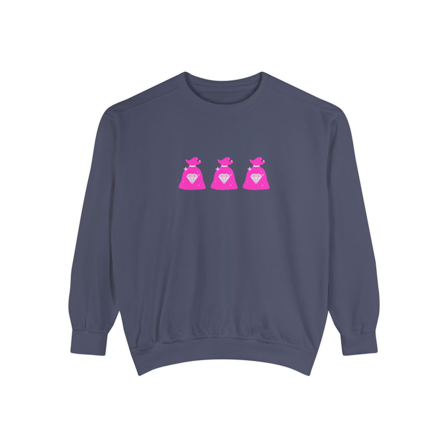 Pink Money Bags Unisex Garment-Dyed Sweatshirt