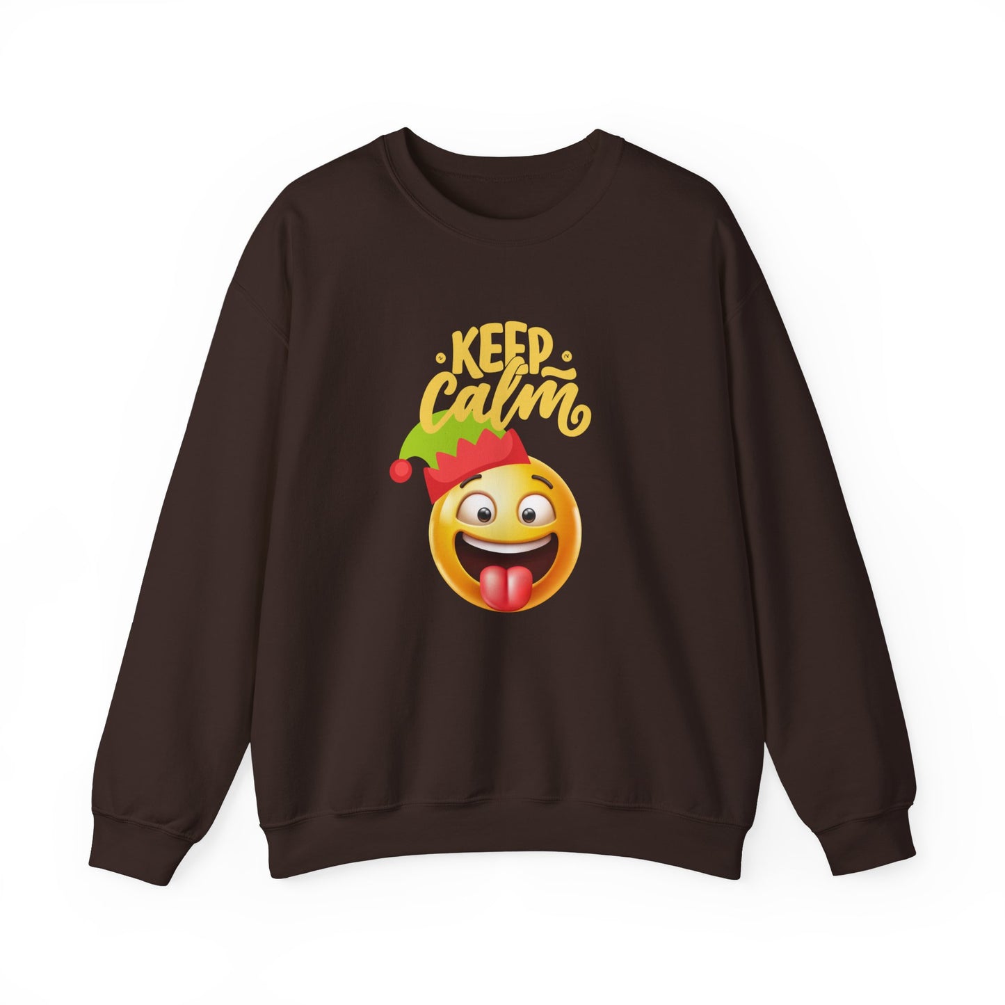 Keep Calm Emoji Christmas Unisex Heavy Blend™ Crewneck Sweatshirt