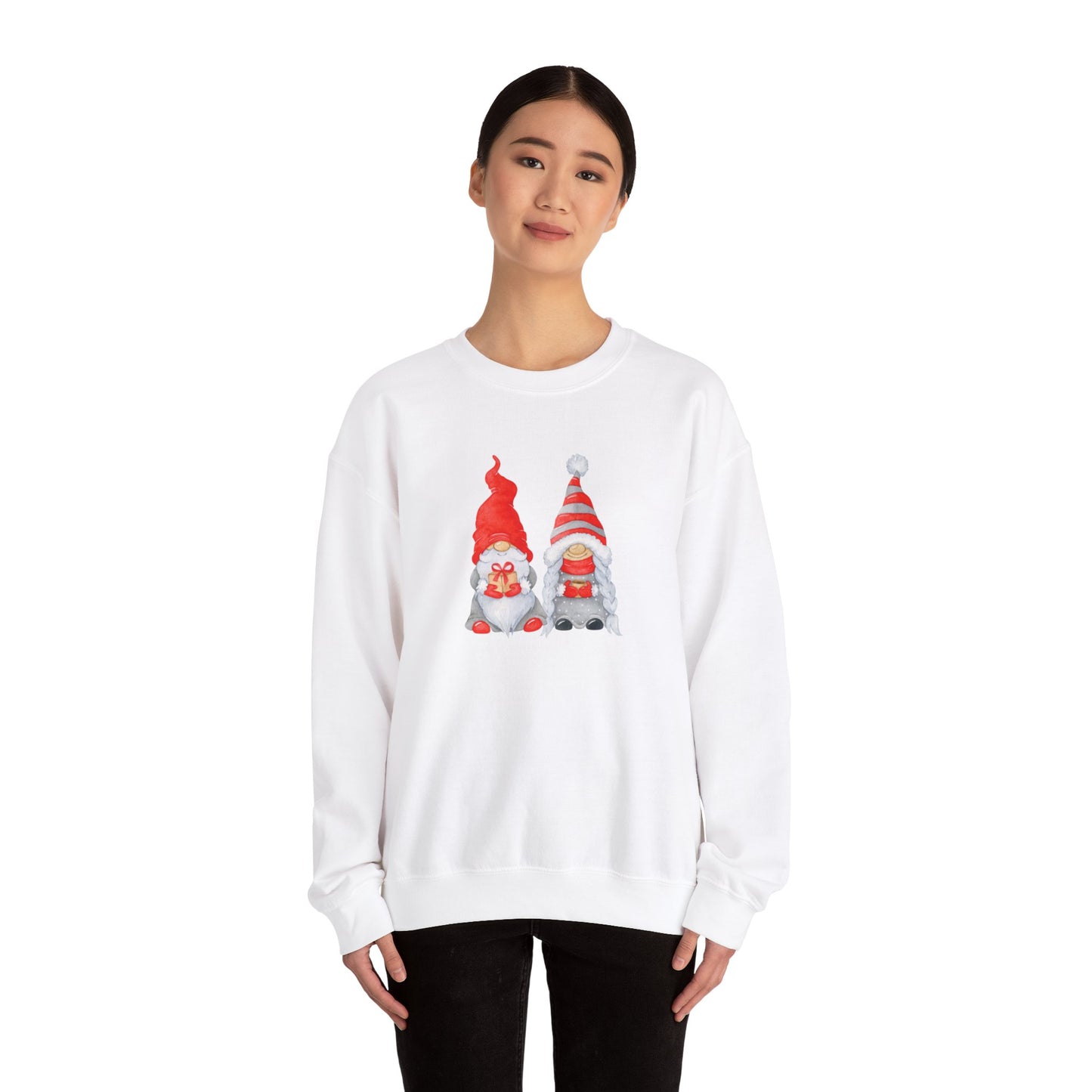 Mr & Mrs Claus Gnomies Unisex Heavy Blend™ Crewneck Sweatshirt