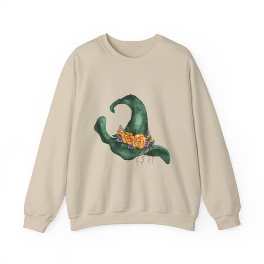 Green Witch Hat Unisex Heavy Blend™ Crewneck Sweatshirt