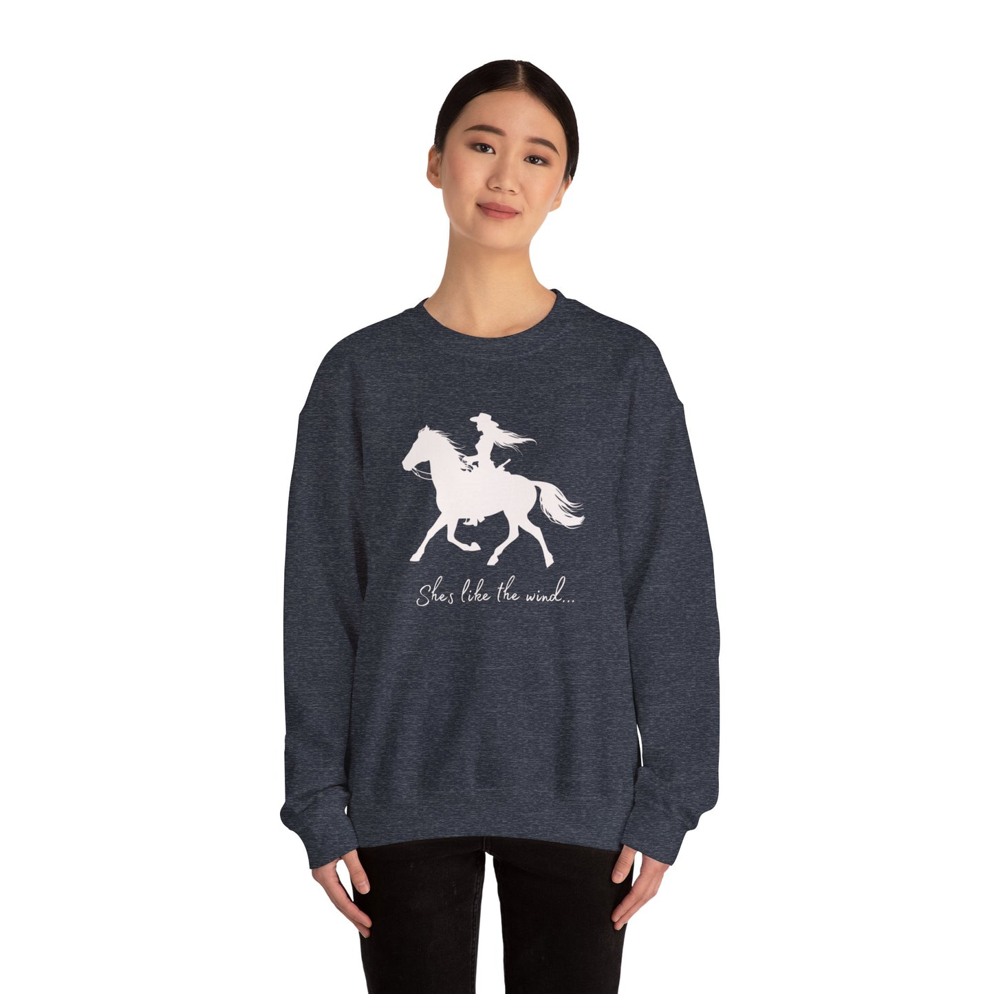 She’s Like the Wind Unisex Heavy Blend™ Crewneck Sweatshirt