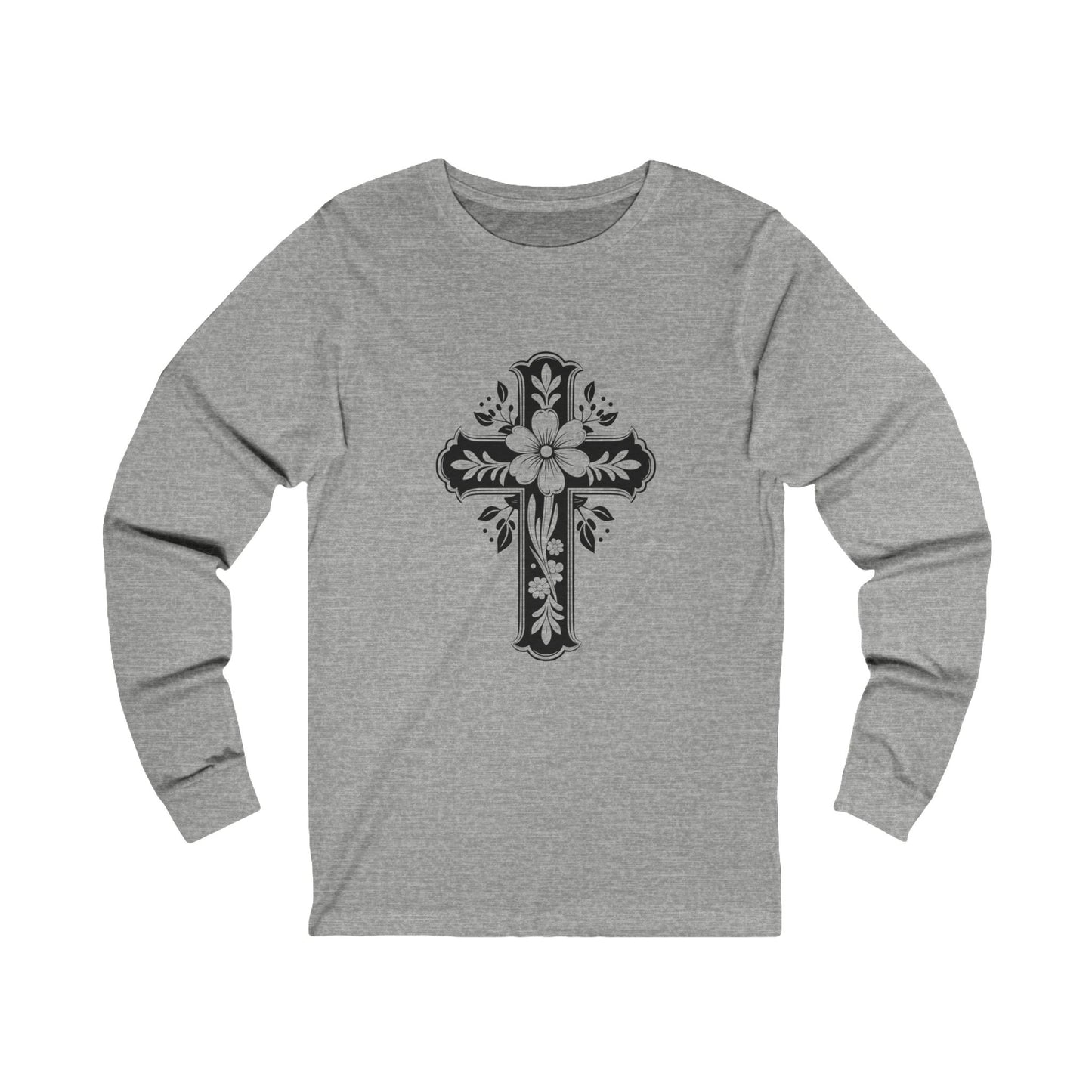 Scroll Cross Unisex Jersey Long Sleeve Tee