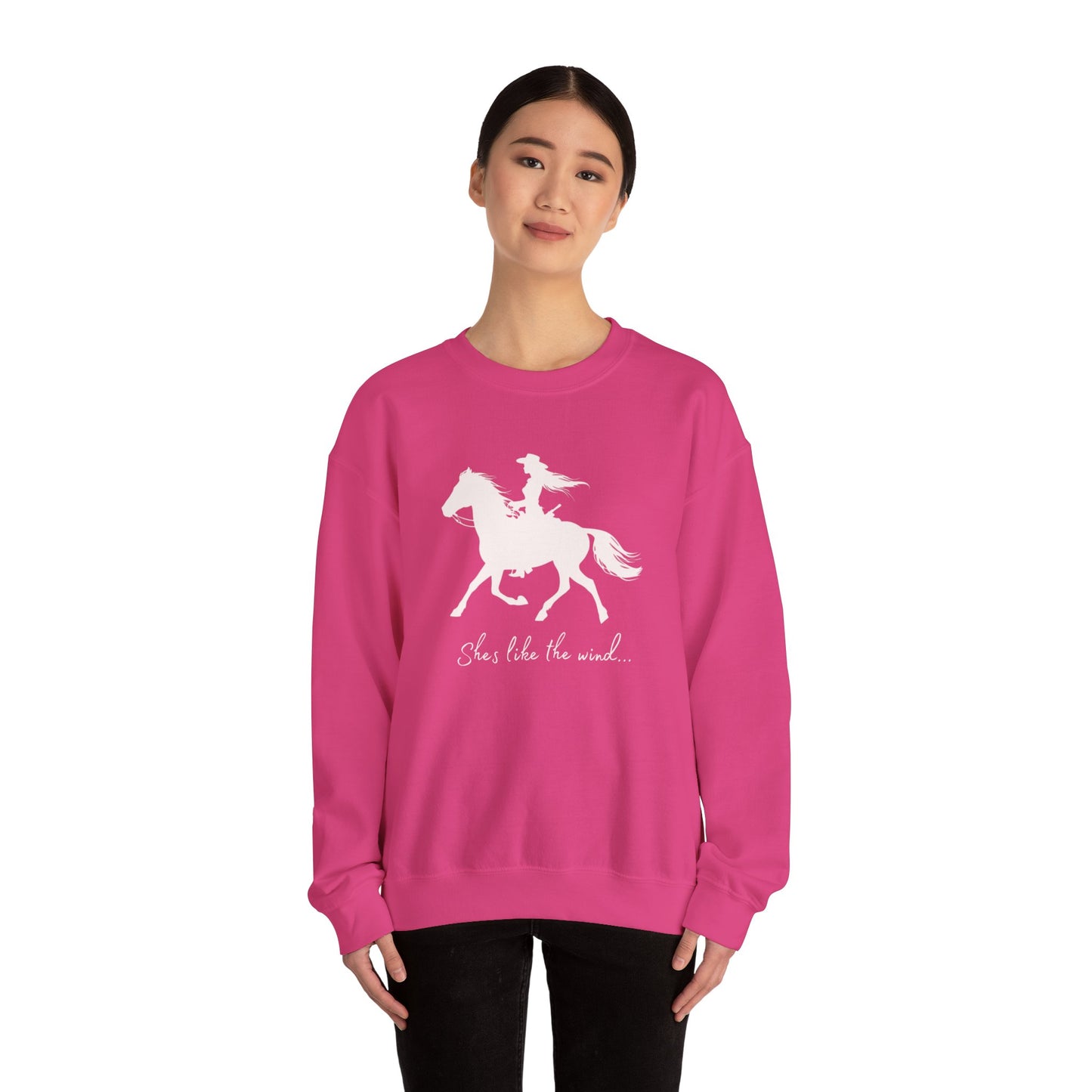 She’s Like the Wind Unisex Heavy Blend™ Crewneck Sweatshirt