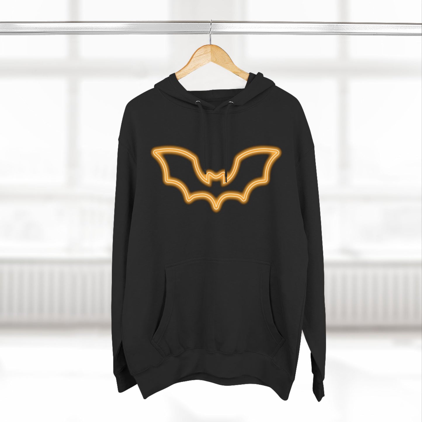 Neon Bat Three-Panel Fleece Hoodie