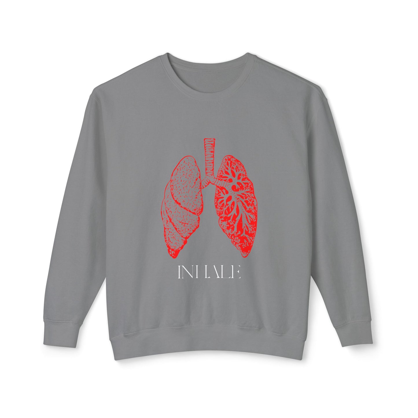 Inhale Unisex Lightweight Crewneck Sweatshirt