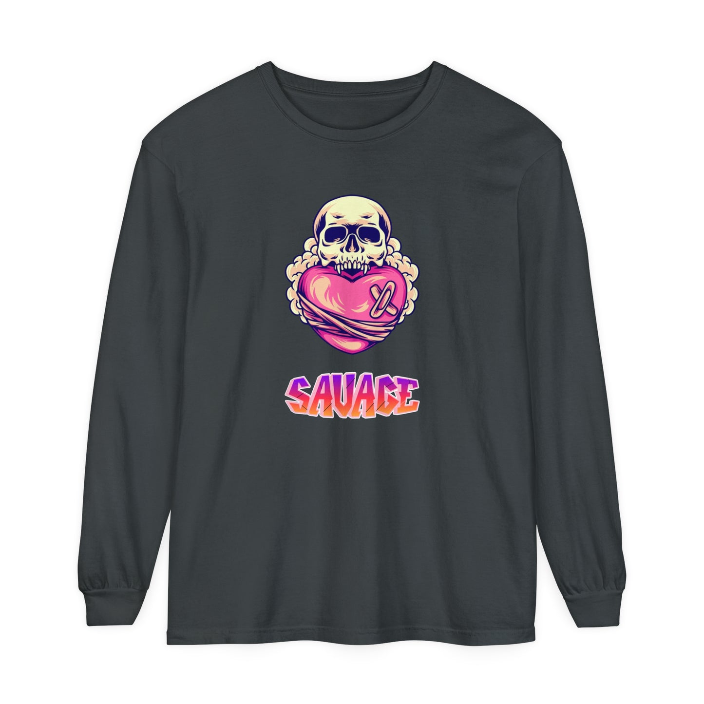 Savage Heart Unisex Garment-dyed Long Sleeve T-Shirt