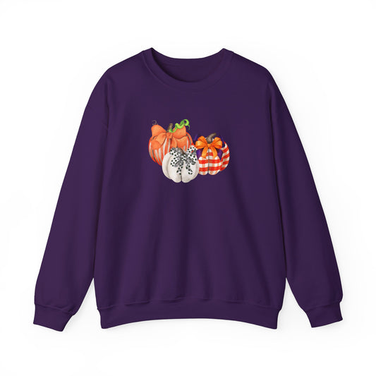 Painted Pumpkins Fall Halloween Thanksgiving Unisex Heavy Blend™ Crewneck Sweatshirt