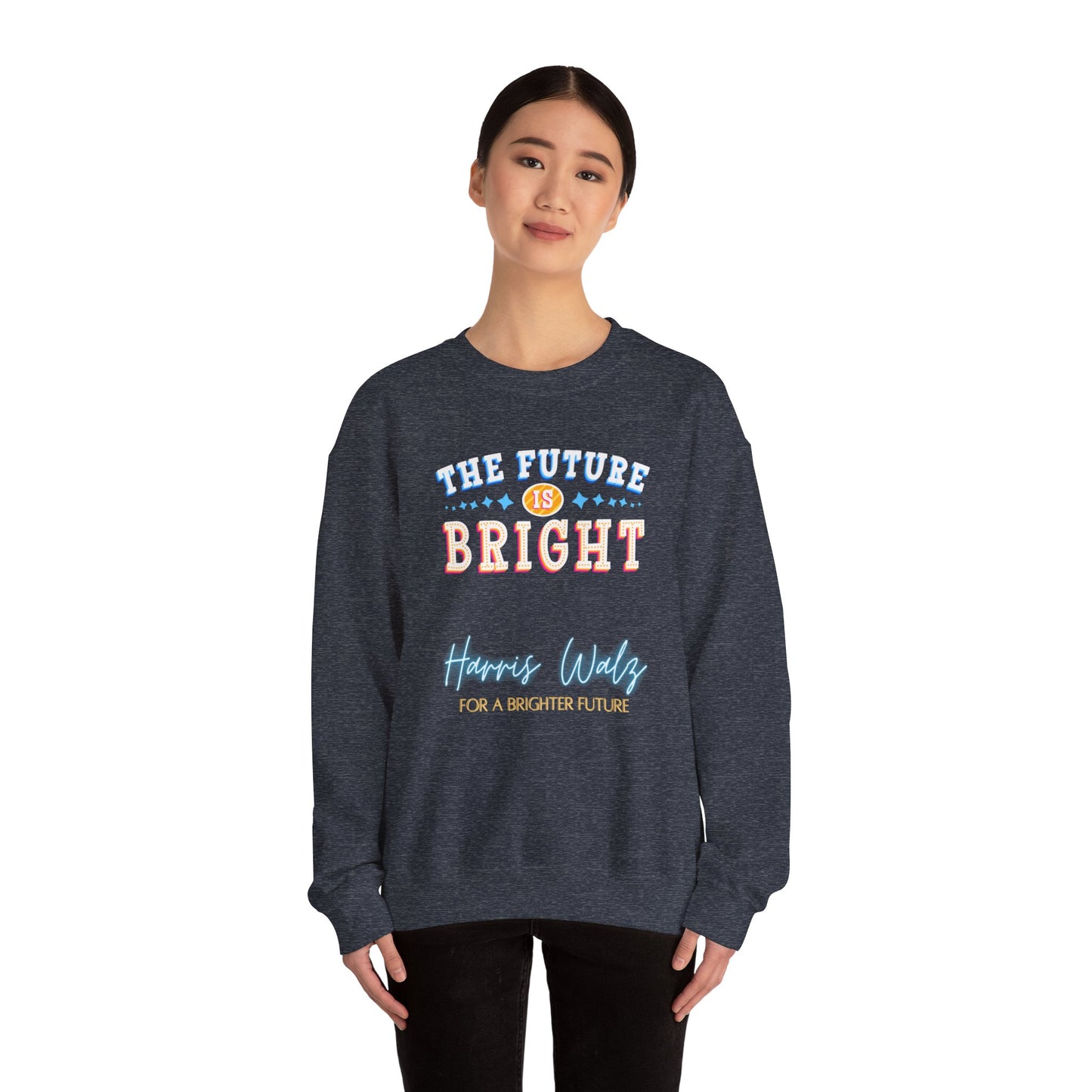 Harris Walz Bright Future II Unisex Heavy Blend™ Crewneck Sweatshirt