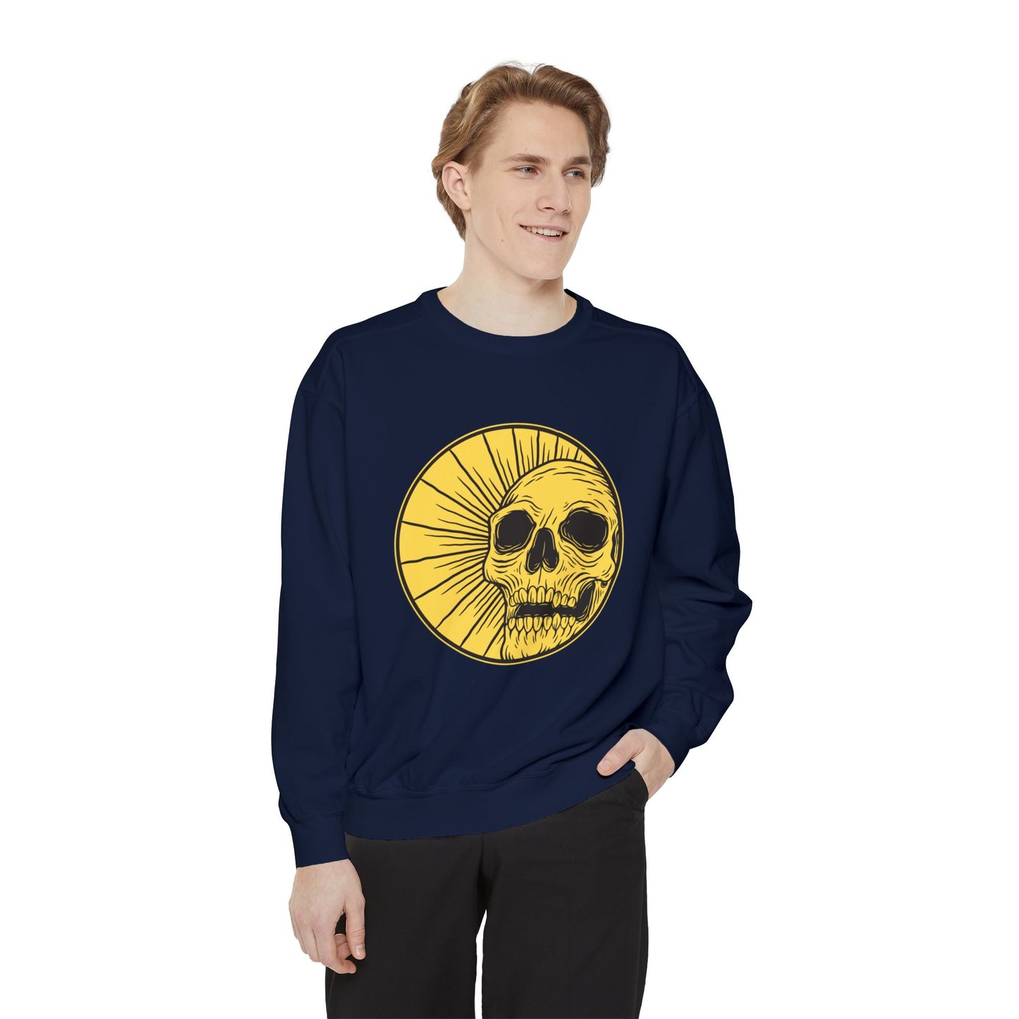 Sonshine Skull Unisex Garment-Dyed Sweatshirt