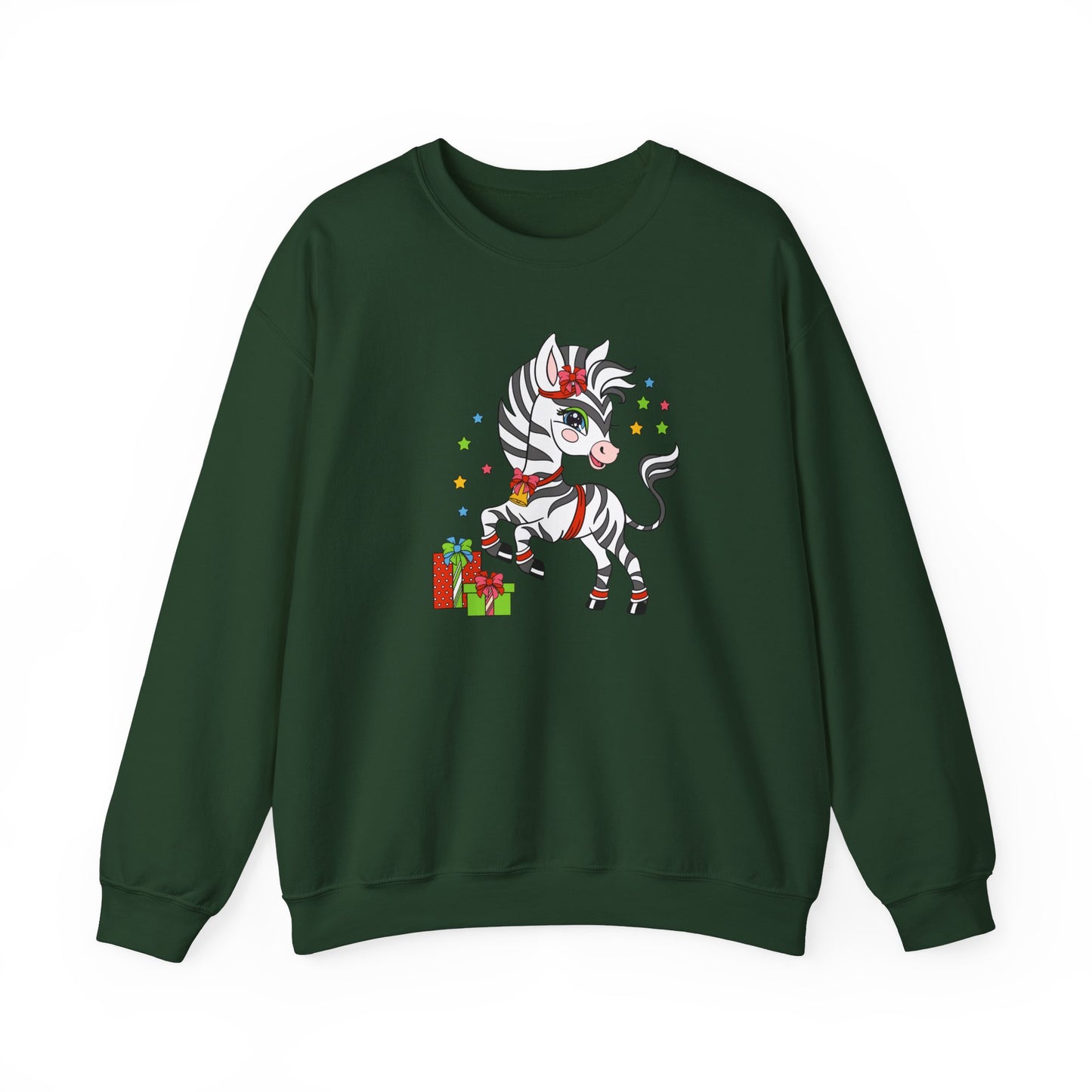 Zebra Christmas Unisex Heavy Blend™ Crewneck Sweatshirt