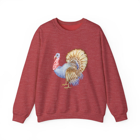 Watercolor Turkey Unisex Heavy Blend™ Crewneck Sweatshirt