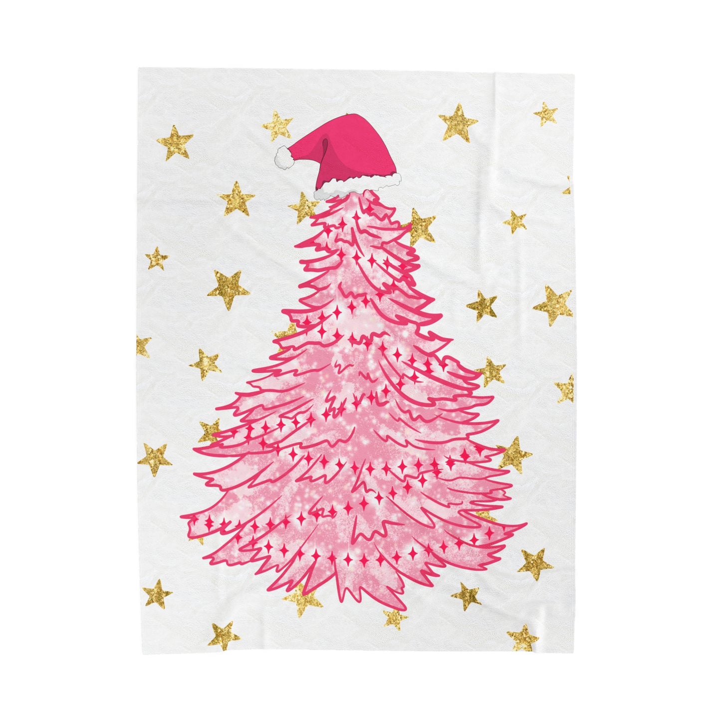 Pink Tree Velveteen Plush Blanket