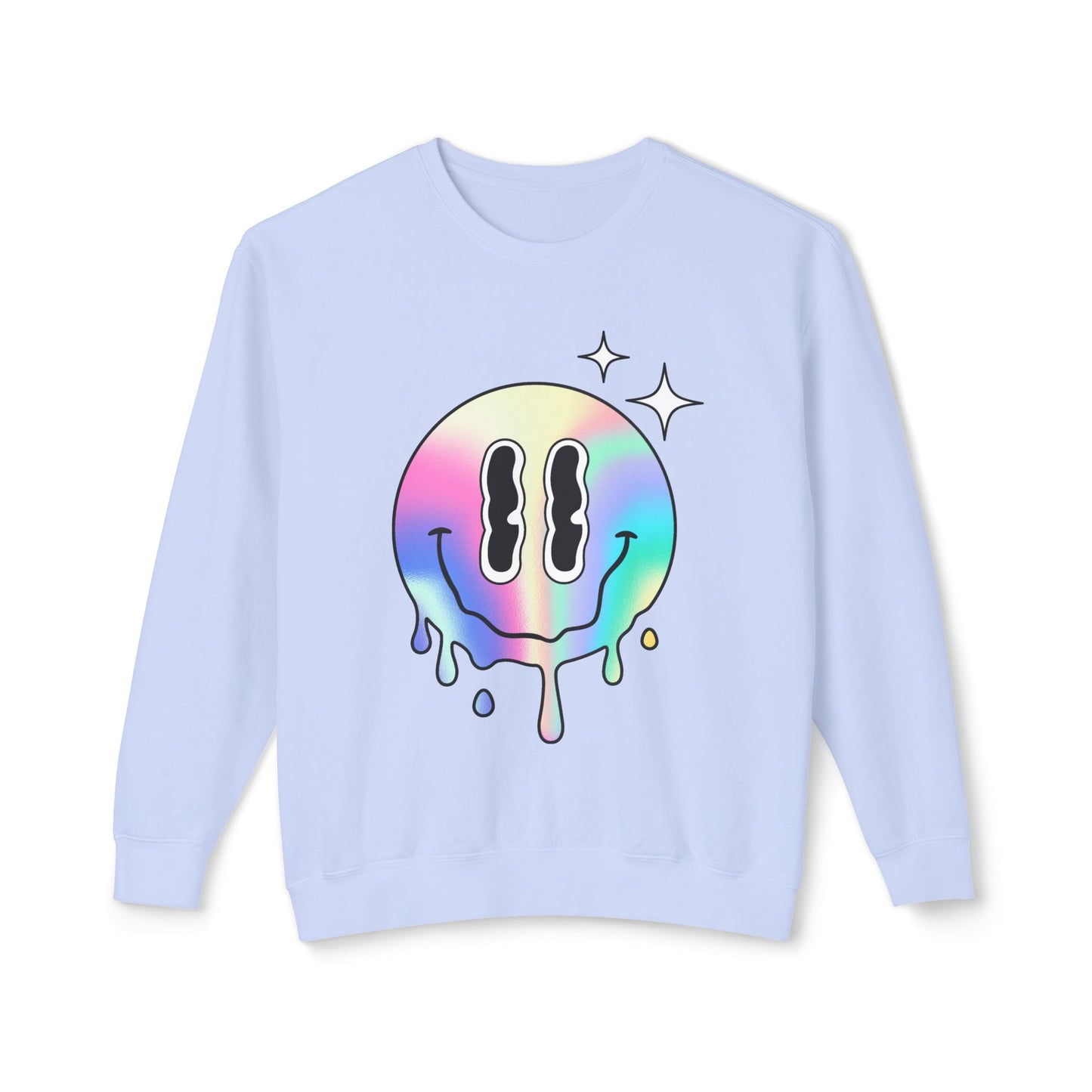 Smiley Melt Unisex Lightweight Crewneck Sweatshirt