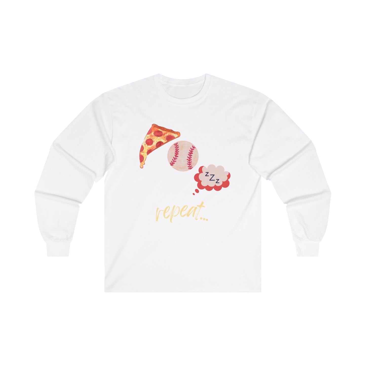 Pizza Ball Sleep Unisex Ultra Cotton Long Sleeve Tee