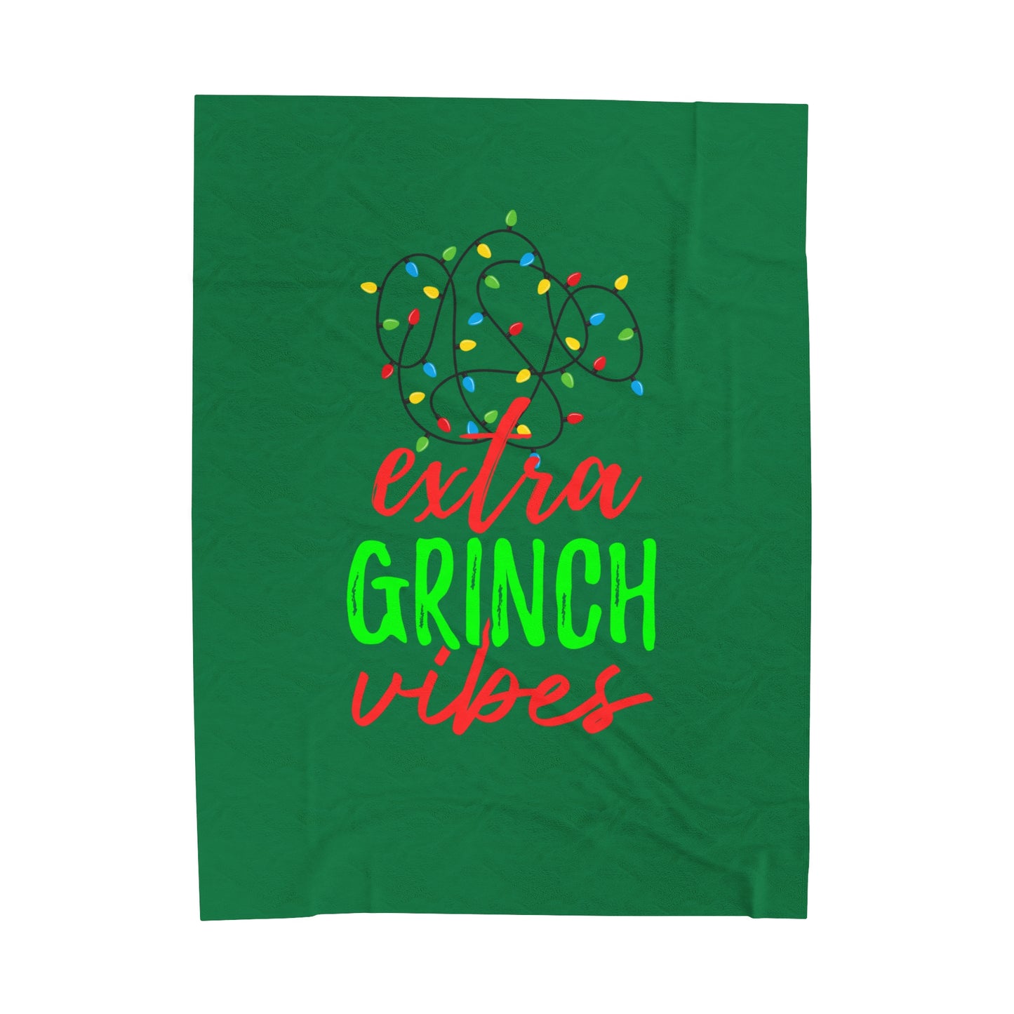 Grinch Vibes Velveteen Plush Blanket