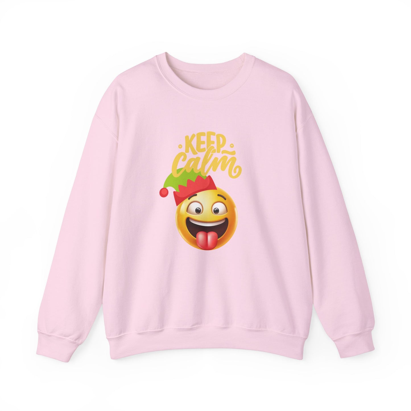 Keep Calm Emoji Christmas Unisex Heavy Blend™ Crewneck Sweatshirt