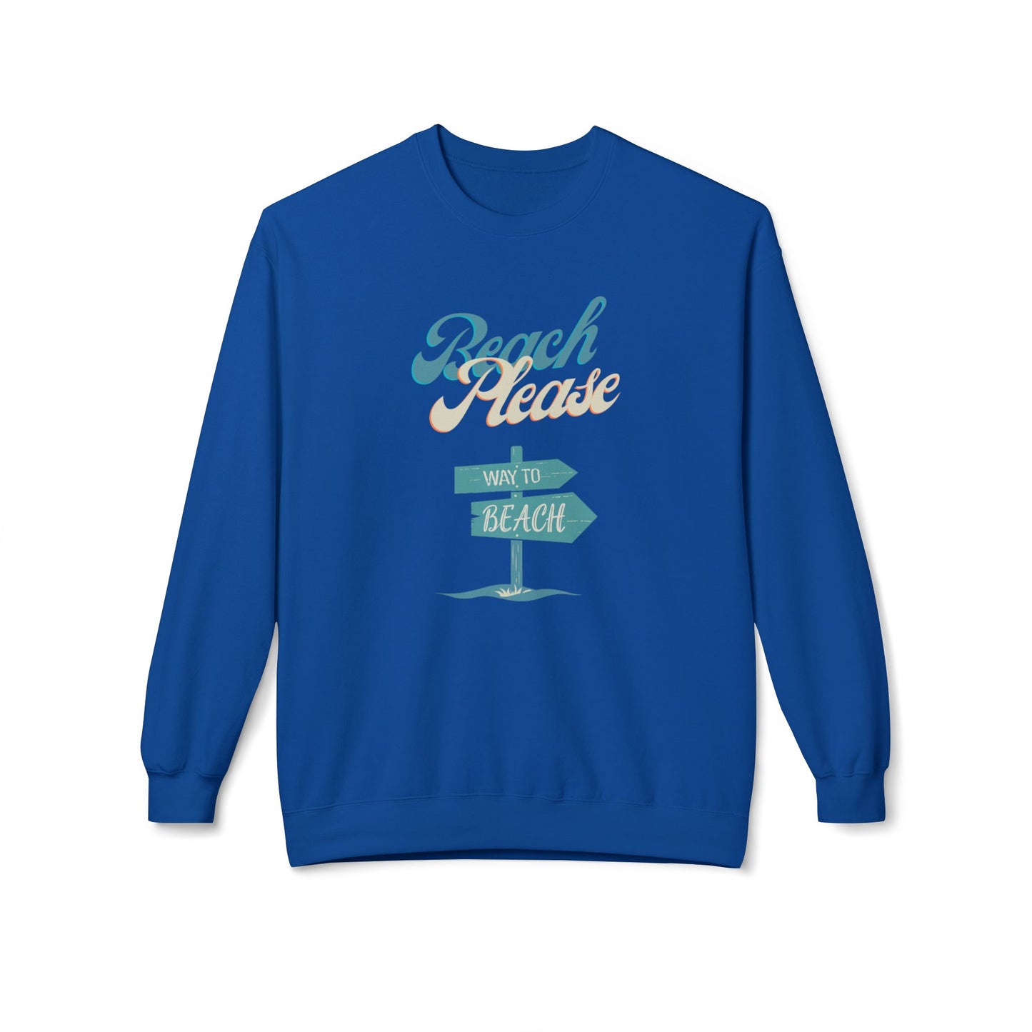 Beach Please II Unisex Midweight Softstyle Fleece Crewneck Sweatshirt