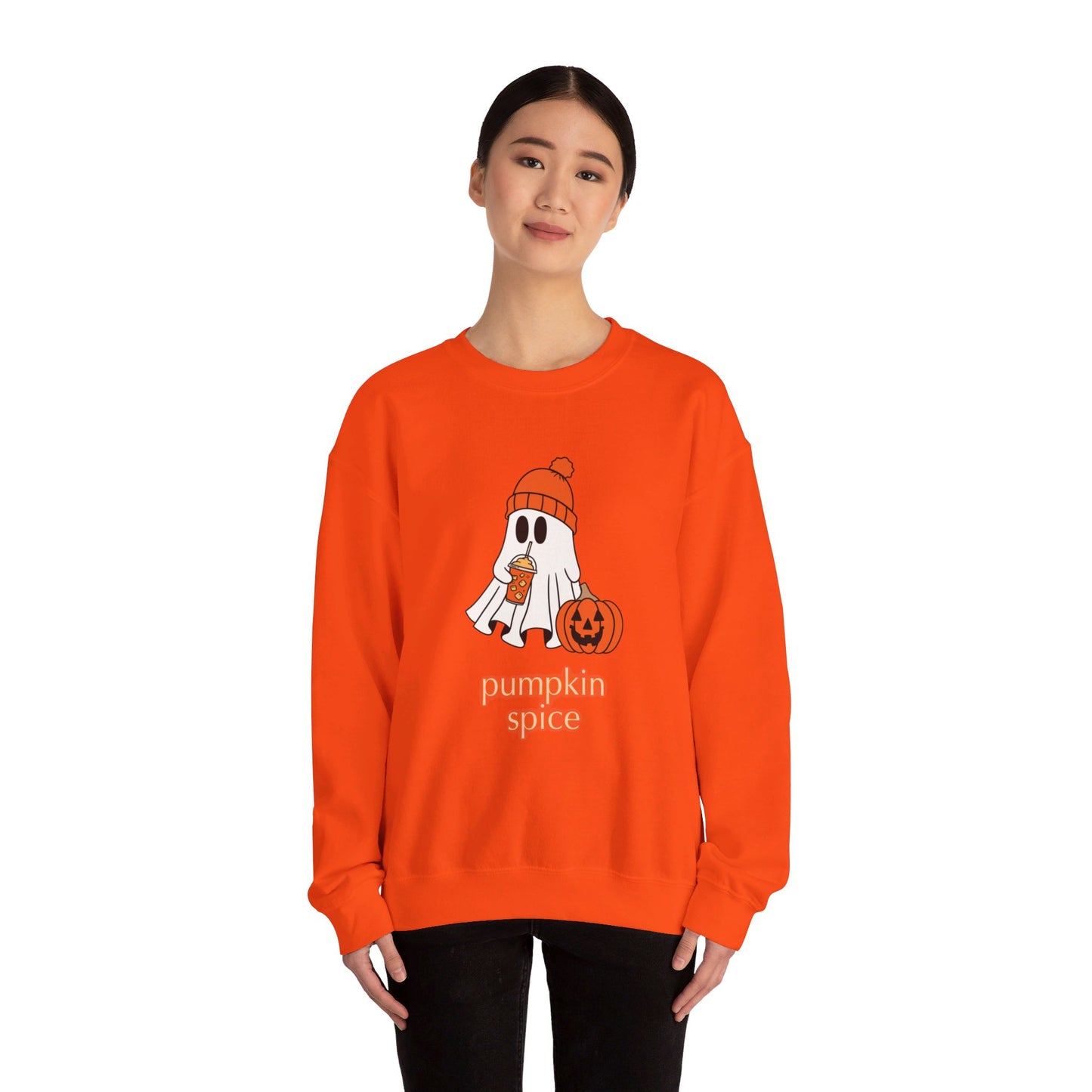 Pumpkin Spice Ghost Unisex Heavy Blend™ Crewneck Sweatshirt