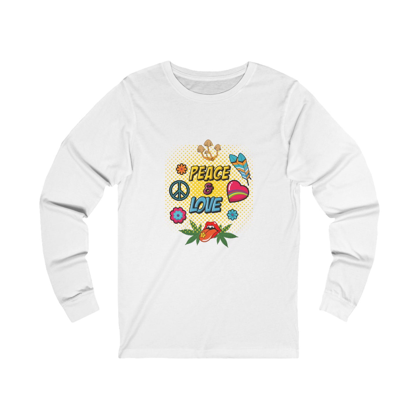 Peace & Love Unisex Jersey Long Sleeve Tee