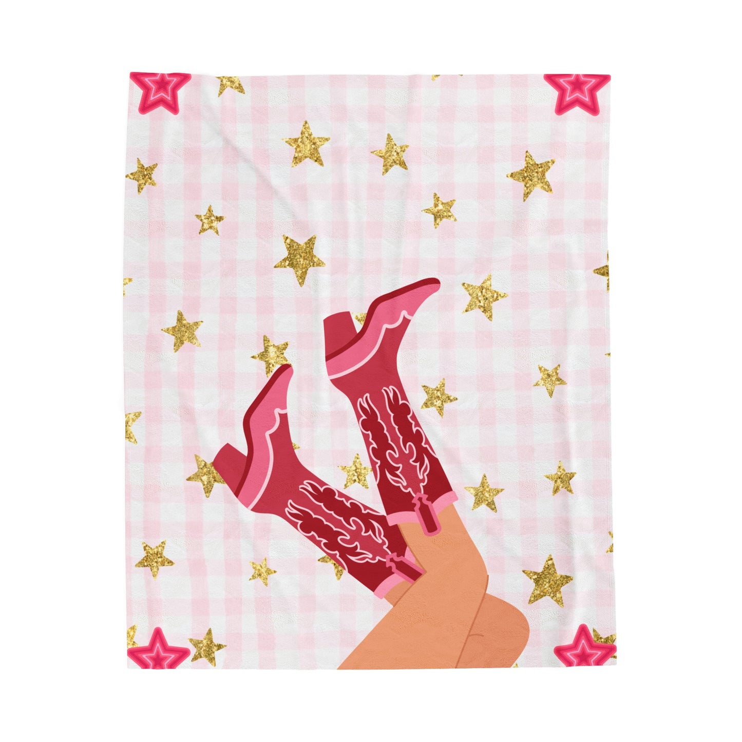 Cowgirl Velveteen Plush Blanket