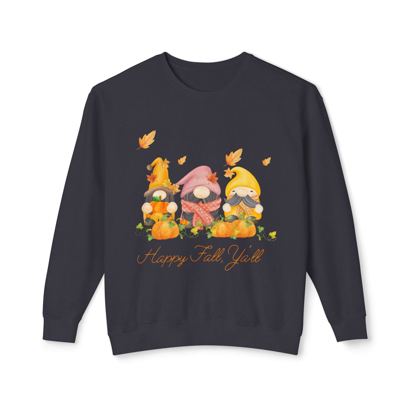 Fall Gnomies Unisex Lightweight Crewneck Sweatshirt