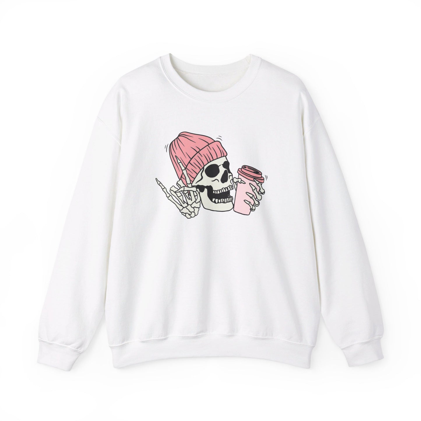 Skelly Pink Coffee Unisex Heavy Blend™ Crewneck Sweatshirt