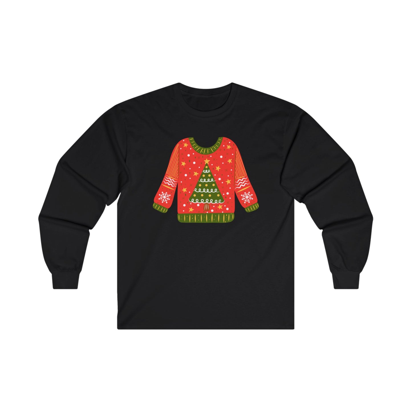 Tree Ugly Sweater Unisex Ultra Cotton Long Sleeve Tee