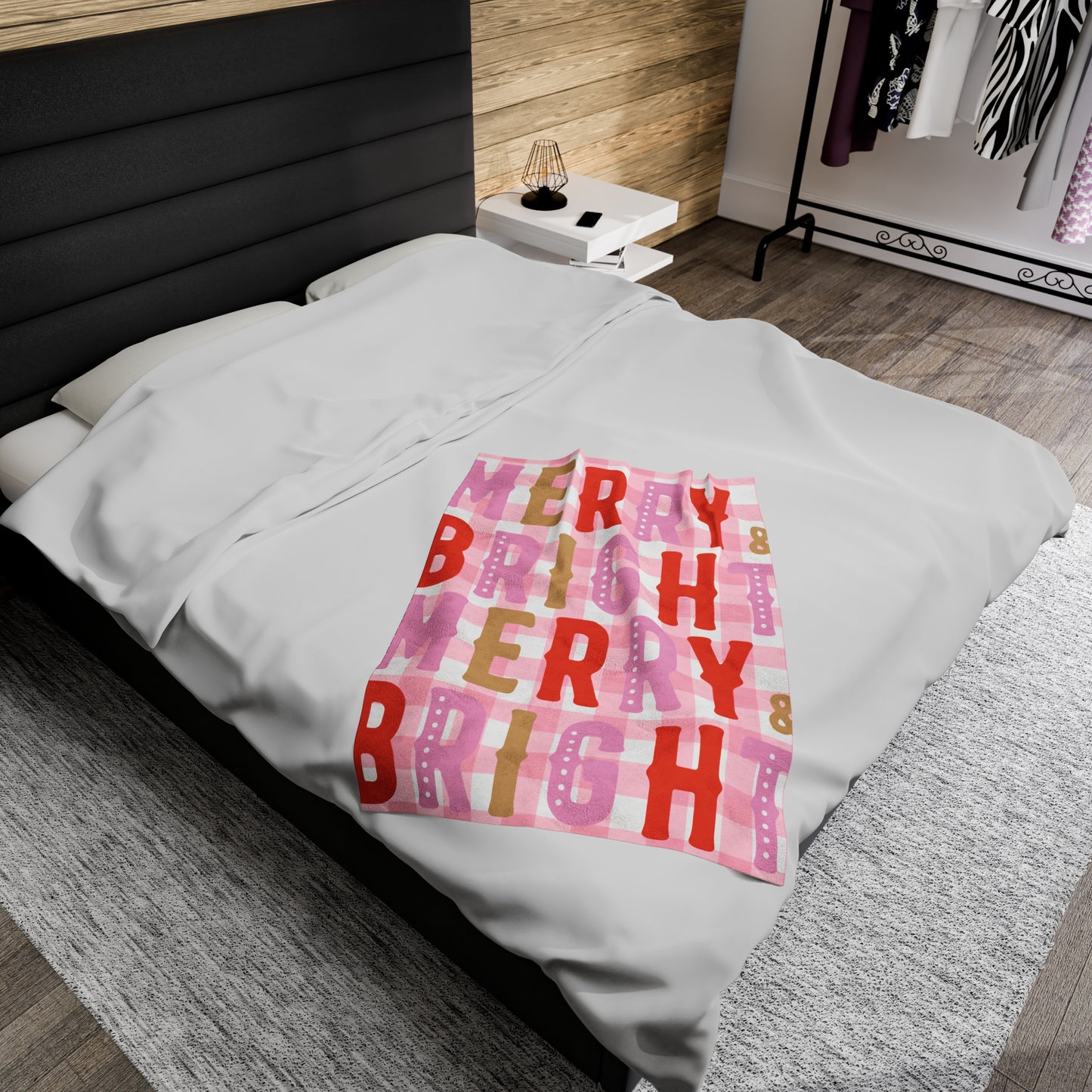 Merry Bright Velveteen Plush Blanket