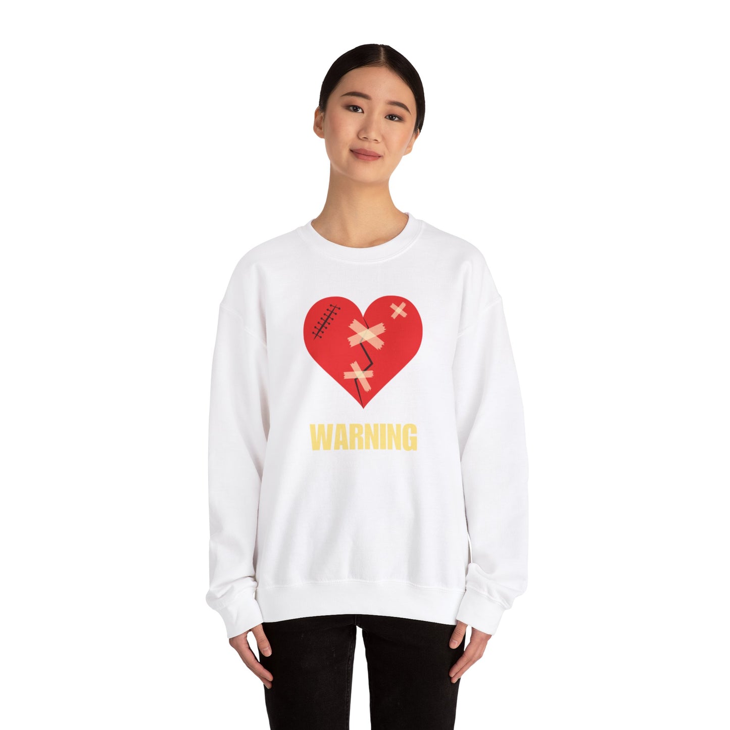 Warning Heartbreak Unisex Heavy Blend™ Crewneck Sweatshirt