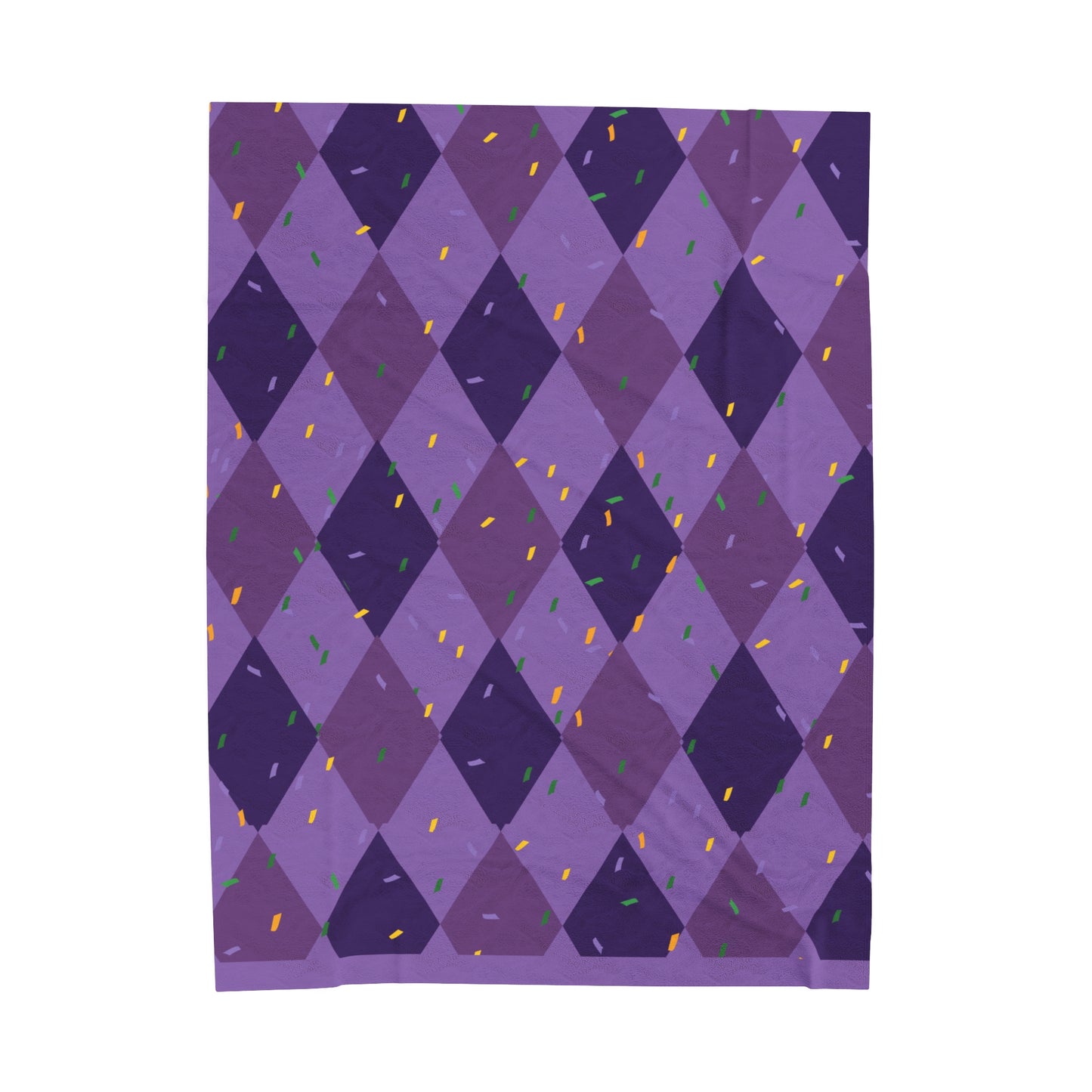 Mardi Gras Velveteen Plush Blanket