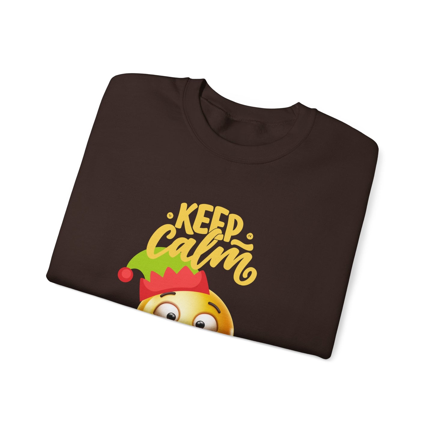 Keep Calm Emoji Christmas Unisex Heavy Blend™ Crewneck Sweatshirt