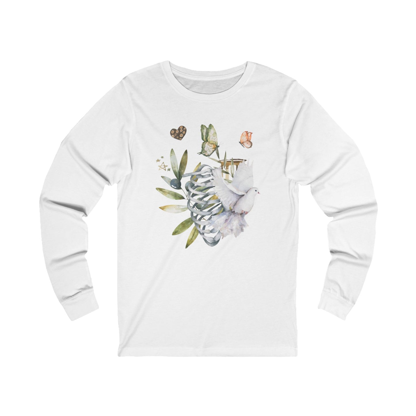 Floral Bones Unisex Jersey Long Sleeve Tee