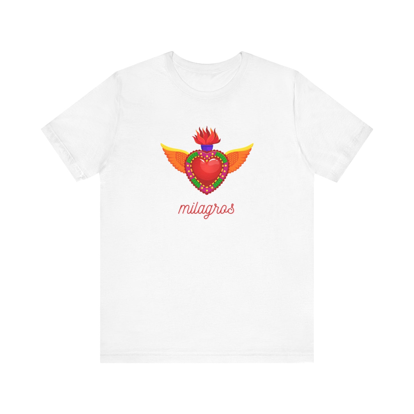 Milagros Heart Valentine Good Vibes Unisex Jersey Short Sleeve Tee