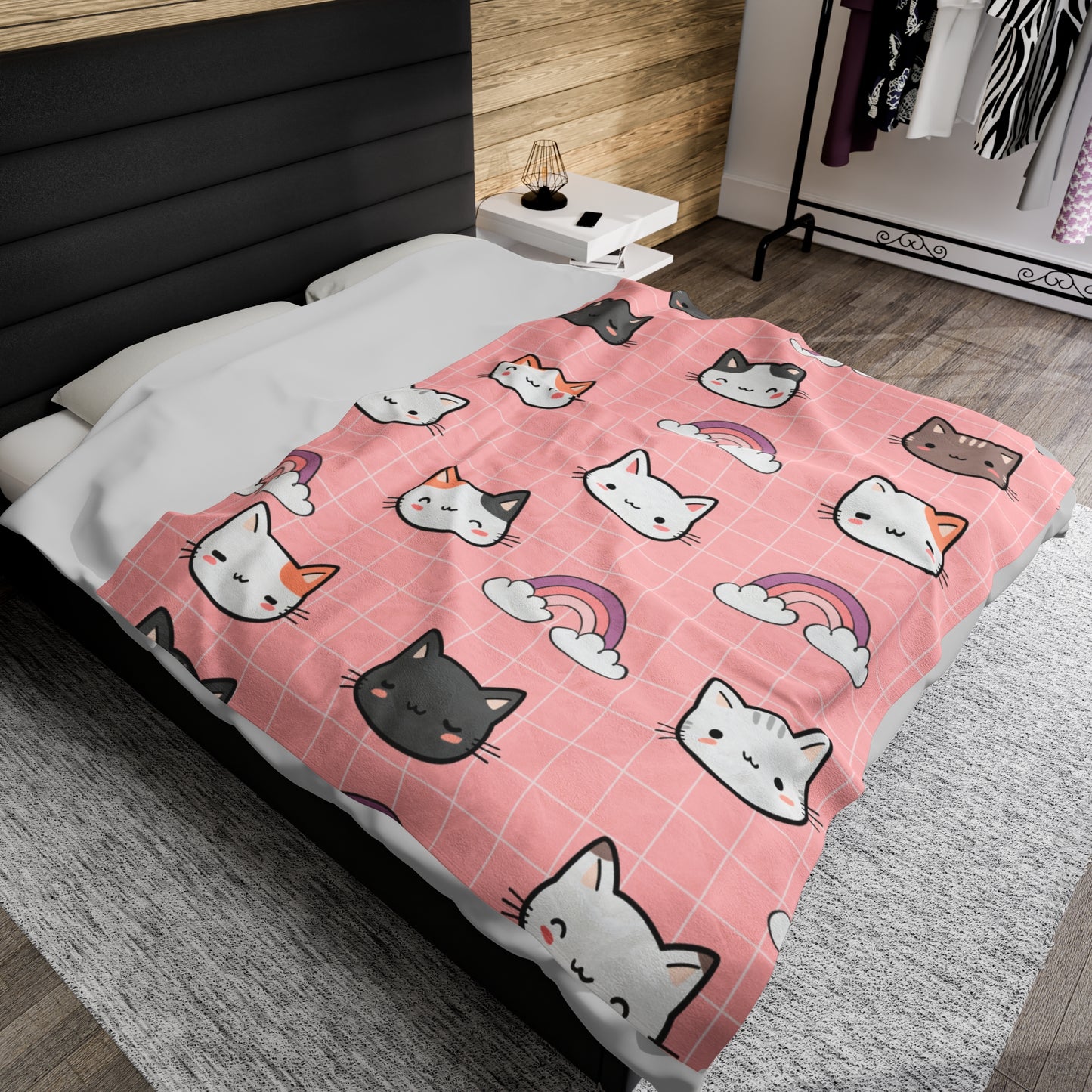 Cats Velveteen Plush Blanket