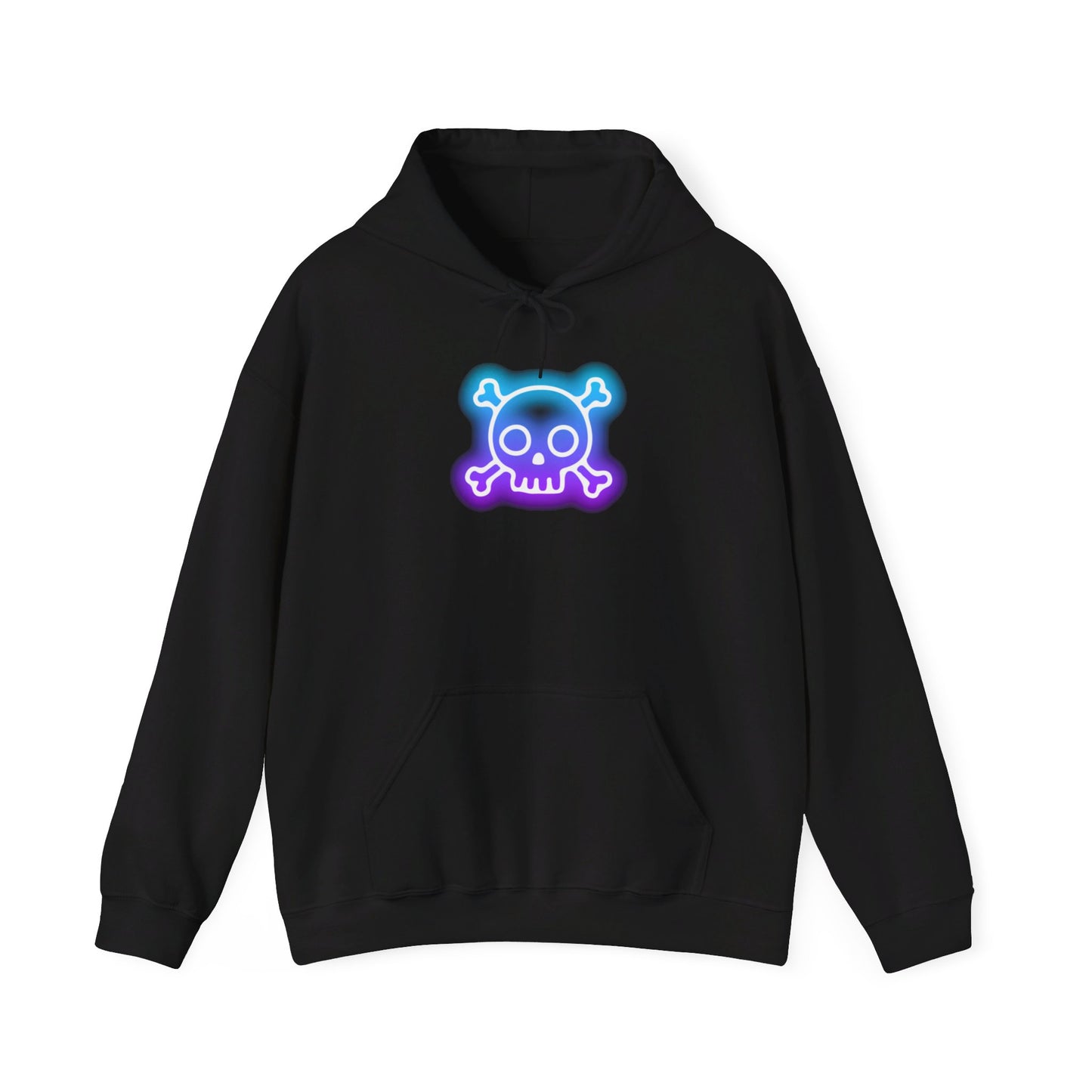 Neon Skull Crossbones Unisex Heavy Blend™ Hooded Sweatshirt