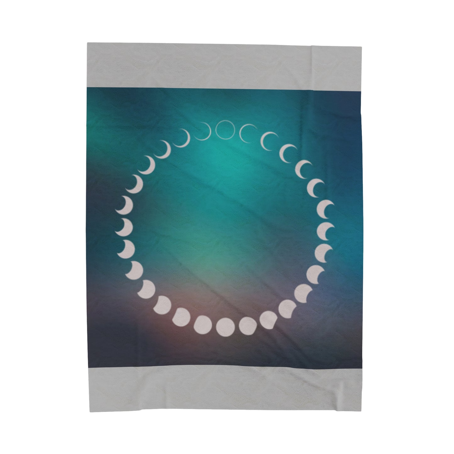 Moon Phases Velveteen Plush Blanket