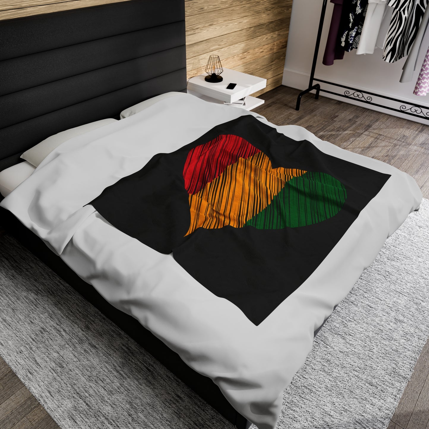 Rasta Love Velveteen Plush Blanket