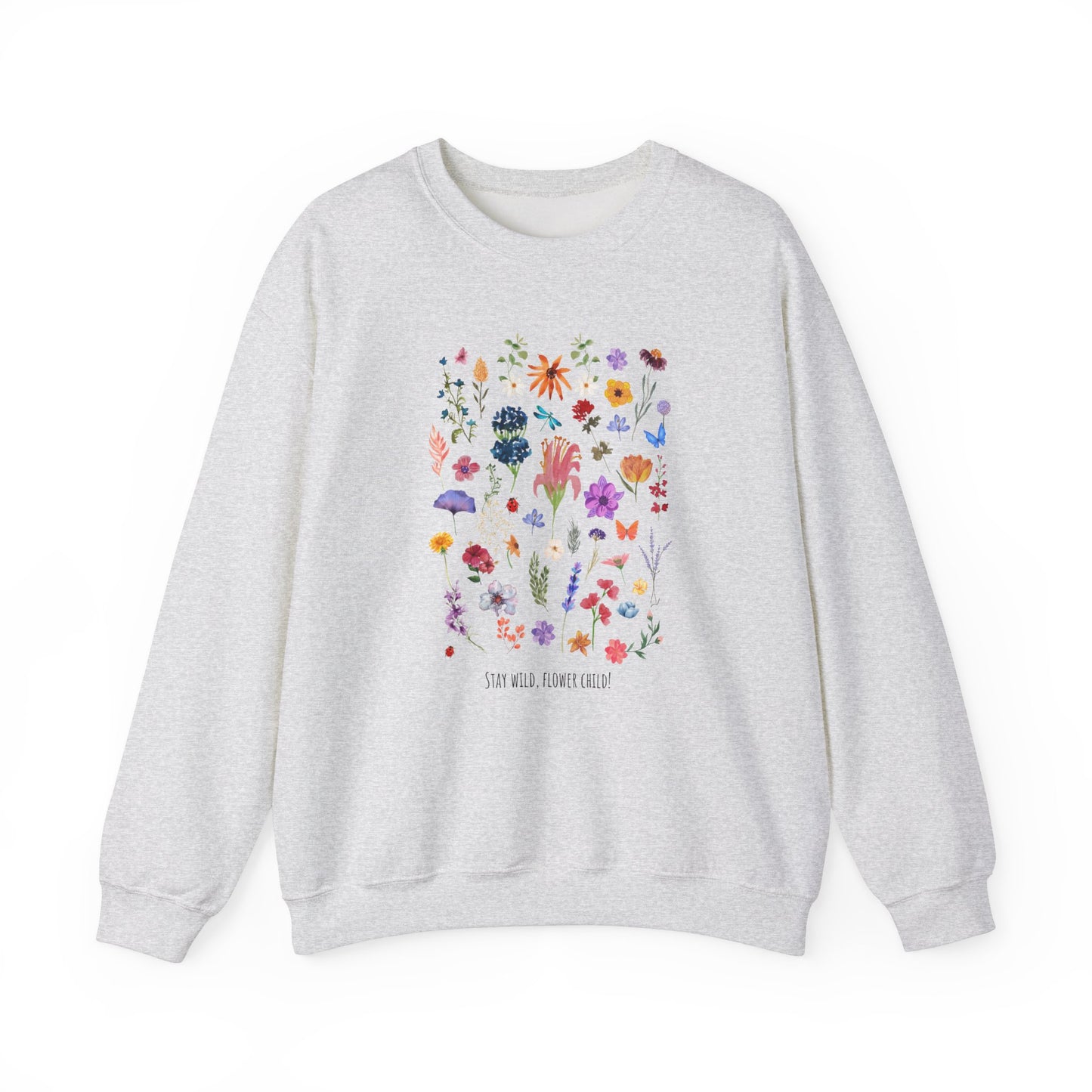 Stay Wild Flower Child Unisex Heavy Blend™ Crewneck Sweatshirt